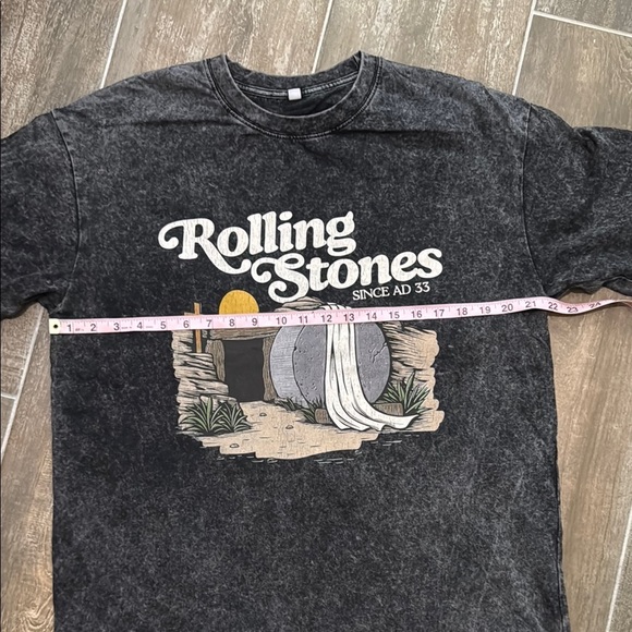 Vintage Unisex Rolling Stones Christian Graphic Tee - Picture 5 of 8